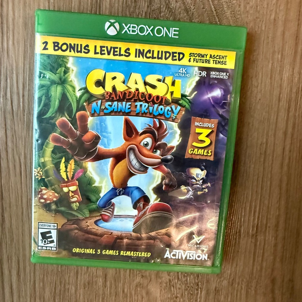Crash Bandicoot N. Sane Trilogy Xbox One 3 Games Remastered 4K HDR Activision